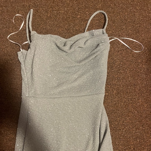 Windsor Lola High Slit Prom Dress in Sage - Picture 2 of 3